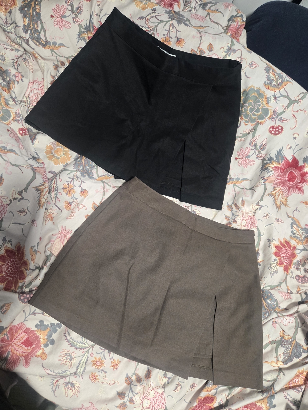 OAK + FORT Dual Mini Skort Set in Black and Brown Size L